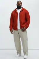 Available In Red... Hoodie Zip Closure Long Sleeve Side Hand Pockets 60% Cotton 40% Polyester Disclaimer: Rhinestone Placement Will Vary... Imported(Red,S)