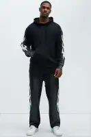 Hoodie Drawstring Long Sleeve Cotton Polyester Imported(Black,S)