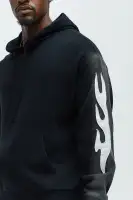 Hoodie Drawstring Long Sleeve Cotton Polyester Imported(Black,S)