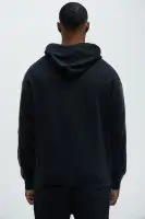 Hoodie Drawstring Long Sleeve Cotton Polyester Imported(Black,S)