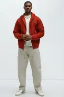 Available In Red... Hoodie Zip Closure Long Sleeve Side Hand Pockets 60% Cotton 40% Polyester Disclaimer: Rhinestone Placement Will Vary... Imported(Red,S)