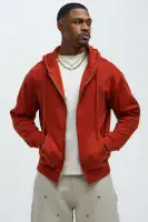 Available In Red... Hoodie Zip Closure Long Sleeve Side Hand Pockets 60% Cotton 40% Polyester Disclaimer: Rhinestone Placement Will Vary... Imported
