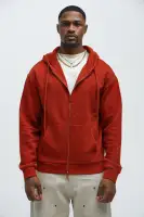 Available In Red... Hoodie Zip Closure Long Sleeve Side Hand Pockets 60% Cotton 40% Polyester Disclaimer: Rhinestone Placement Will Vary... Imported(Red,S)