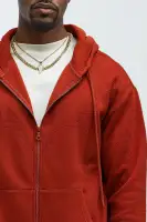 Available In Red... Hoodie Zip Closure Long Sleeve Side Hand Pockets 60% Cotton 40% Polyester Disclaimer: Rhinestone Placement Will Vary... Imported(Red,S)