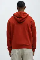 Available In Red... Hoodie Zip Closure Long Sleeve Side Hand Pockets 60% Cotton 40% Polyester Disclaimer: Rhinestone Placement Will Vary... Imported(Red,S)