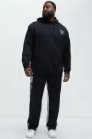 Elastic Waist Side Drawstring Casual Black Polyester Jumpsuit(Black,S)