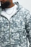 Hoodie Long Sleeve Digi Camo Skinny Flare Sweatpants Set (Imported)(Grey/combo,S)