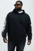Hoodie Drawstring Long Sleeve Cotton Polyester Imported(Black,S)