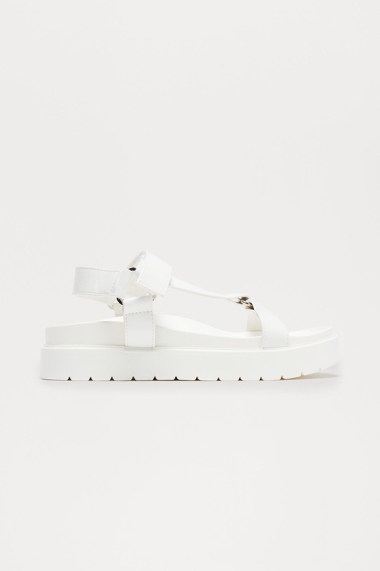 Chic Round-Toe Ankle Strap Sandals – 1.5 Platform Heel in White & Brown – Imported Style