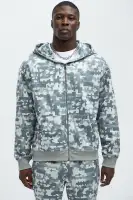 Hoodie Long Sleeve Digi Camo Skinny Flare Sweatpants Set (Imported)