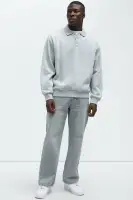 Elastic Waist Distressed Wash Frayed Detail Cotton Polyester Blend Jumpsuit(Heather Grey,S)