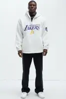 White Hooded Drawstring Long Sleeve Front & Back & Sleeve Hit Ribbed Cuff Hem Jumper(White,S)
