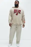 Drawstring Hood Long Sleeve Ribbed Cuff Hem Printed Hoodie(Sand,S)