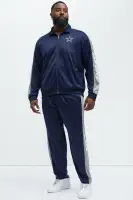 Navy Elastic Waist Drawstring Side Shell & Lining Polyester Imported Jumpsuit(Navy,S)