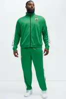 Mock Neck Front Zipper Kelly Green Track Jacket(Kelly Green,S)