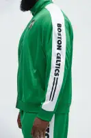 Mock Neck Front Zipper Kelly Green Track Jacket(Kelly Green,S)