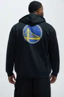 Warriors Fearless Zip-Up Fleece Hoodie(Black,S)