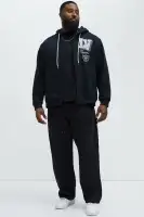 Hooded Drawstring Casual Patchwork Overalls Jumpsuit(Black,S)