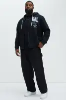 Black Hoodie Long Sleeve Embroidered Printed Imported(Black,S)