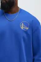 Warriors Bold-Statement Crewneck Sweatshirt(Royal,S)