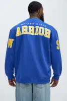 Warriors Bold-Statement Crewneck Sweatshirt(Royal,S)