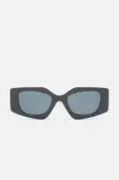 Black Cat Eye Sunglasses - Plastic Frame, Standard Lens(Black,OS)