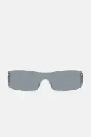 Rimless Black Sunglasses with Standard Lens(Black,OS)