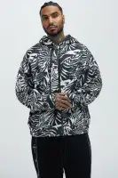 Hoodie Drawstring Long Sleeve Front Zip Polyester Cotton Imported
