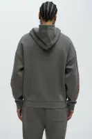 Elastic Waist Cotton-Polyester Blend Casual Jumpsuit(Grey,S)