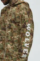 Camouflage Casual Long Sleeve Zip-Up Hoodie(Camouflage,S)