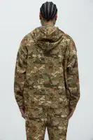 Camouflage Casual Long Sleeve Zip-Up Hoodie(Camouflage,S)