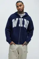 Available In Navy... Hoodie Long Sleeve Front Zip Closure Side Pockets 60% Cotton 40% Polyester Disclaimer: Patch Embroidery Placement Will Vary... Imported(Navy,S)