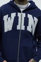 Available In Navy... Hoodie Long Sleeve Front Zip Closure Side Pockets 60% Cotton 40% Polyester Disclaimer: Patch Embroidery Placement Will Vary... Imported(Navy,S)