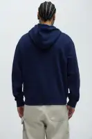 Available In Navy... Hoodie Long Sleeve Front Zip Closure Side Pockets 60% Cotton 40% Polyester Disclaimer: Patch Embroidery Placement Will Vary... Imported(Navy,S)