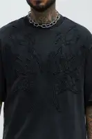 Mock Neck Full Zip Closure Long Sleeve Tape Details Top(Black Wash,S)