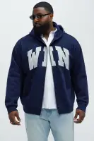 Available In Navy... Hoodie Long Sleeve Front Zip Closure Side Pockets 60% Cotton 40% Polyester Disclaimer: Patch Embroidery Placement Will Vary... Imported(Navy,S)