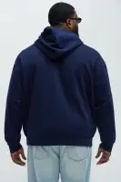 Available In Navy... Hoodie Long Sleeve Front Zip Closure Side Pockets 60% Cotton 40% Polyester Disclaimer: Patch Embroidery Placement Will Vary... Imported(Navy,S)