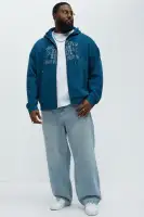 Elastic Waistband Distressed Wash Drawstring 100% Polyester Casual Jumpsuit(Blue,S)