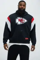 Hooded Drawstring Embroidered Shell Jacket (Red/Black)(Red/Black,S)