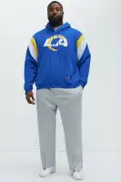Crew Neck Long Sleeve Screen Print Cotton Polyester Blend Top(Blue,S)