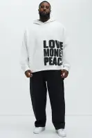Grey Front Zip Closure Long Sleeve Zipper Details Hoodie(White/combo,S)