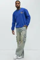 Warriors Bold-Statement Crewneck Sweatshirt(Royal,S)