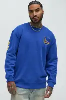 Warriors Bold-Statement Crewneck Sweatshirt(Royal,S)
