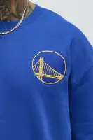 Warriors Bold-Statement Crewneck Sweatshirt(Royal,S)