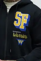 Warriors Fearless Zip-Up Fleece Hoodie(Black,S)