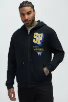 Warriors Fearless Zip-Up Fleece Hoodie