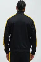 Mock Neck Front Zip Shell Jacket(Black,S)