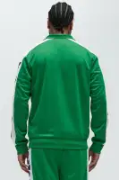 Mock Neck Front Zipper Kelly Green Track Jacket(Kelly Green,S)