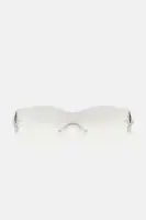 Clear Shield Frame Rimless Star Detail(Clear,OS)