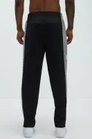 Elastic Drawstring Waist Casual Wide Leg Jumpsuit(Black,S)